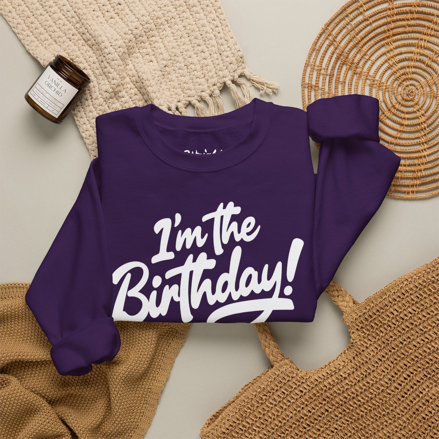I'm the Birthday! Crewneck Sweatshirt — Bold Birthday Celebration Top
