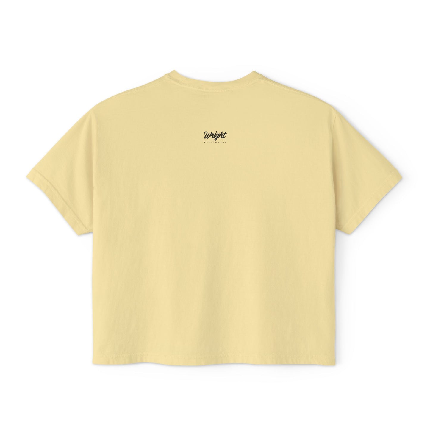 Rooted in Royalty Women's Boxy Tee — Vintage Script & Tree Roots Graphic