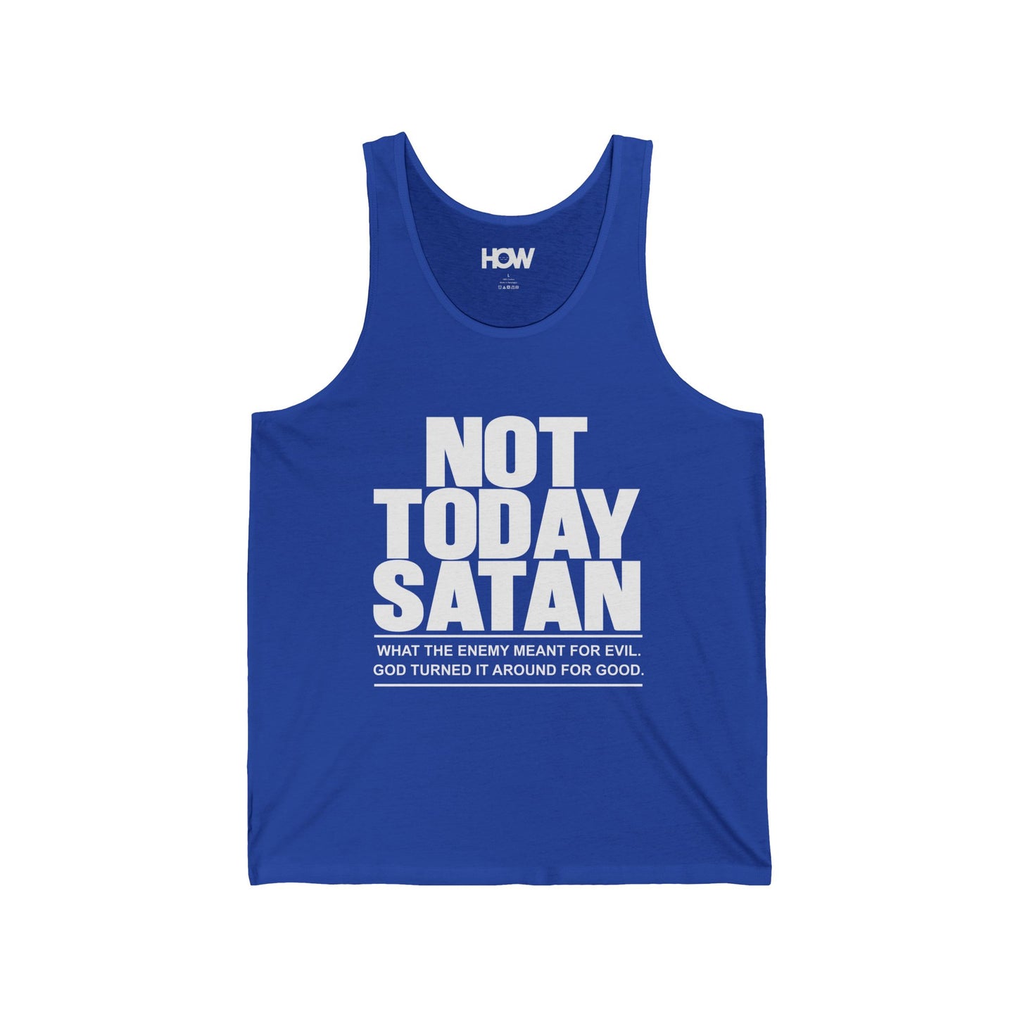 Not Today Satan Tank Top — Christian Faith Graphic Muscle Tank