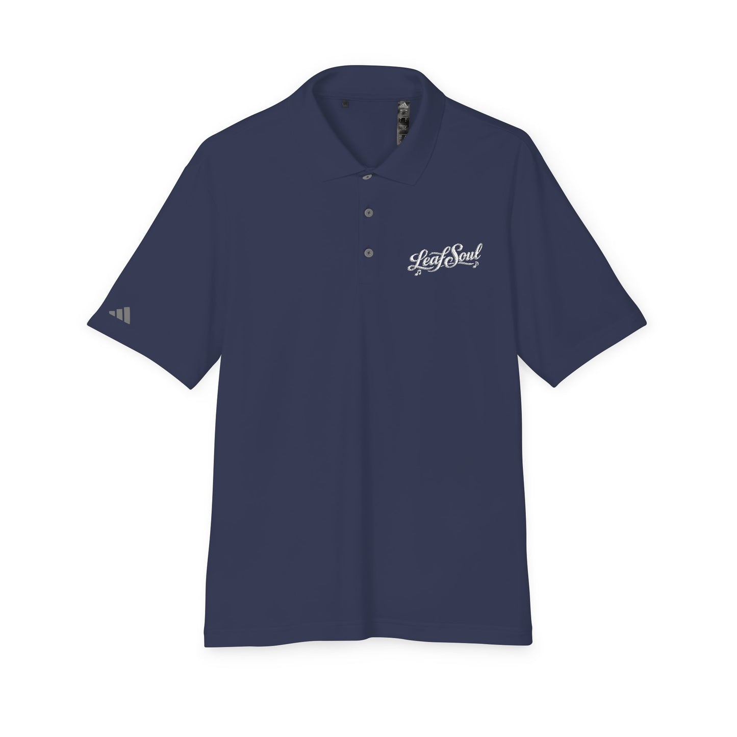 Embroidered 'Leaf Soul' Green Performance Polo