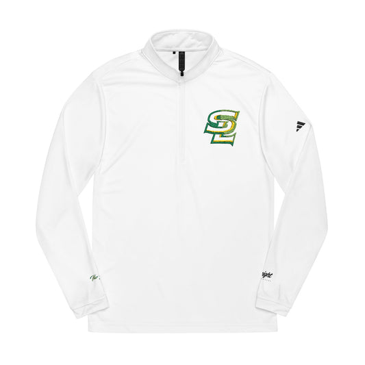 Southern Lab adidas Quarter-Zip Pullover — White Performance Top with 'S' Logo