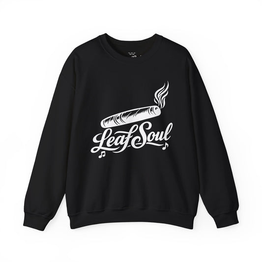 LeafSoul Crewneck Sweatshirt — Retro Roll & Script Graphic