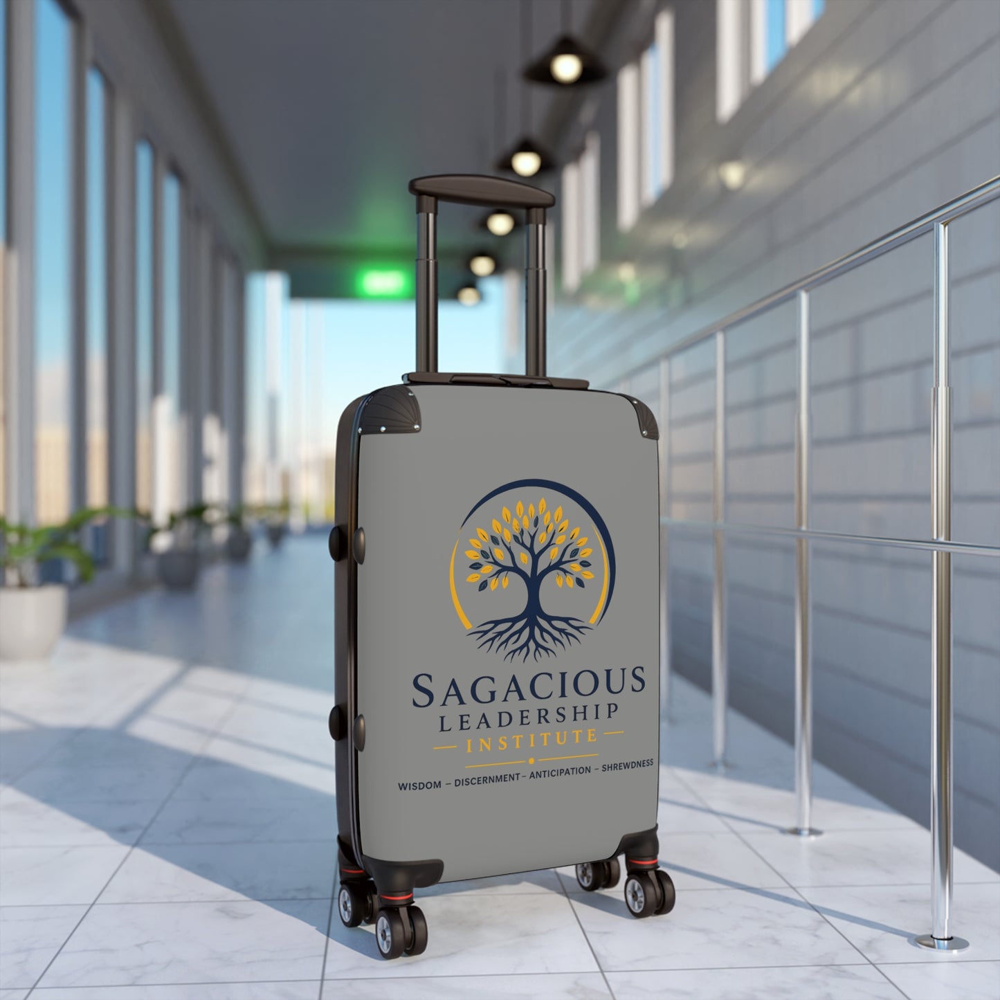 Sagacious Leadership Institute Logo Suitcase – Branded Travel Luggage