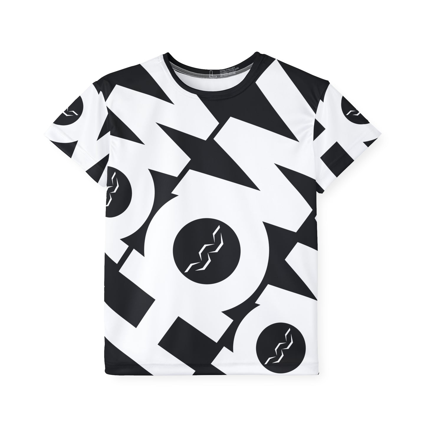 Kids Sports Jersey — Bold Monochrome 'HOW' All-Over Print