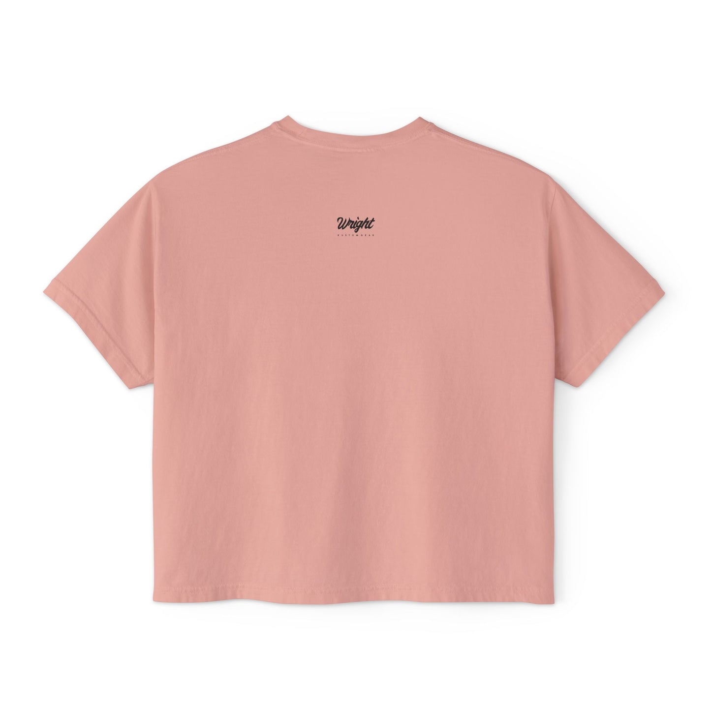 Rooted in Royalty Women's Boxy Tee — Vintage Script & Tree Roots Graphic