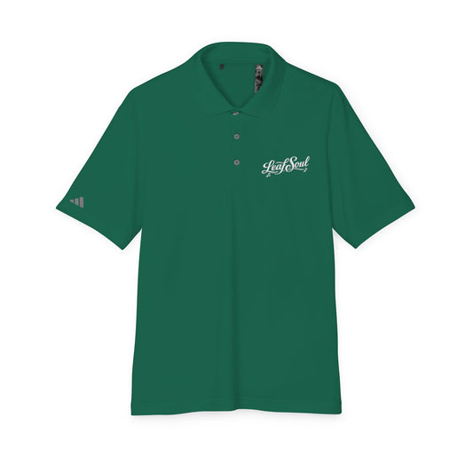 Embroidered 'Leaf Soul' Green Performance Polo