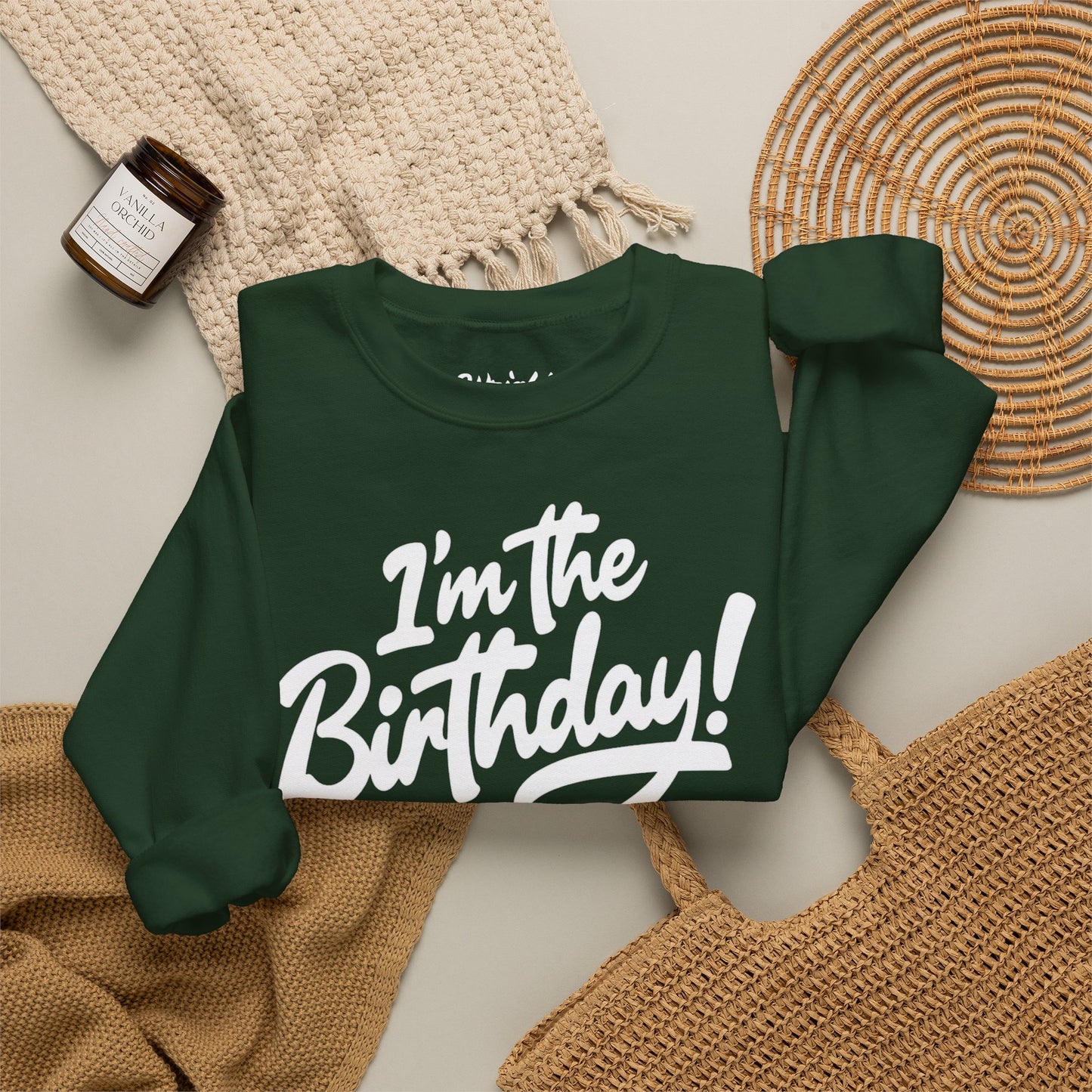 I'm the Birthday! Crewneck Sweatshirt — Bold Birthday Celebration Top