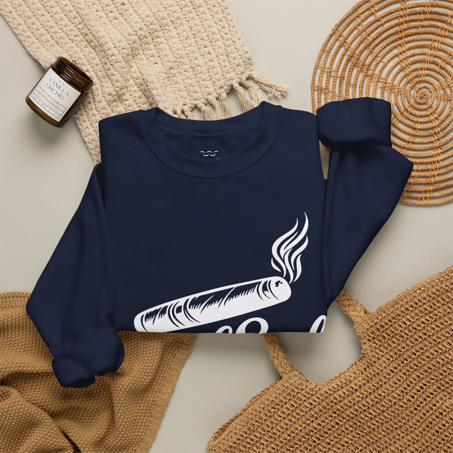 LeafSoul Crewneck Sweatshirt — Retro Roll & Script Graphic