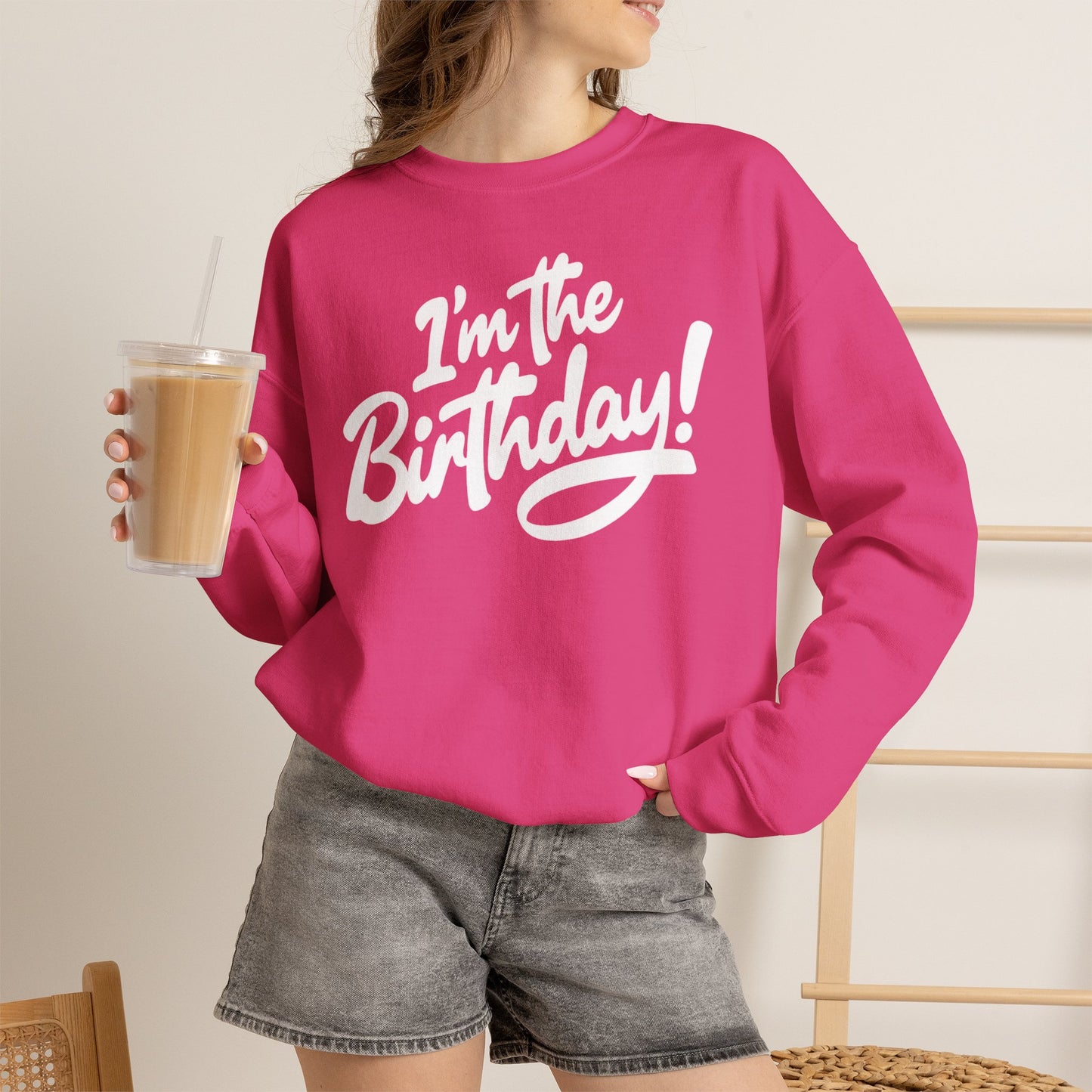 I'm the Birthday! Crewneck Sweatshirt — Bold Birthday Celebration Top