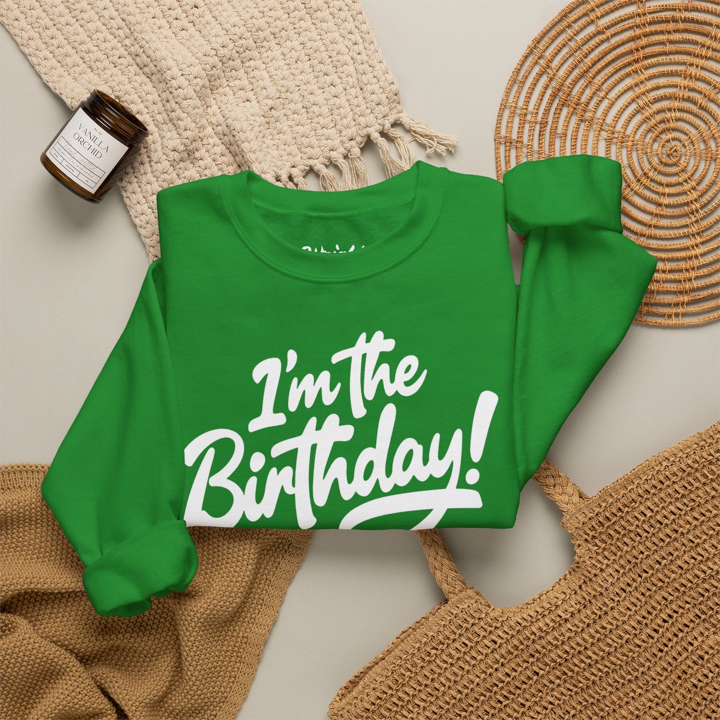 I'm the Birthday! Crewneck Sweatshirt — Bold Birthday Celebration Top