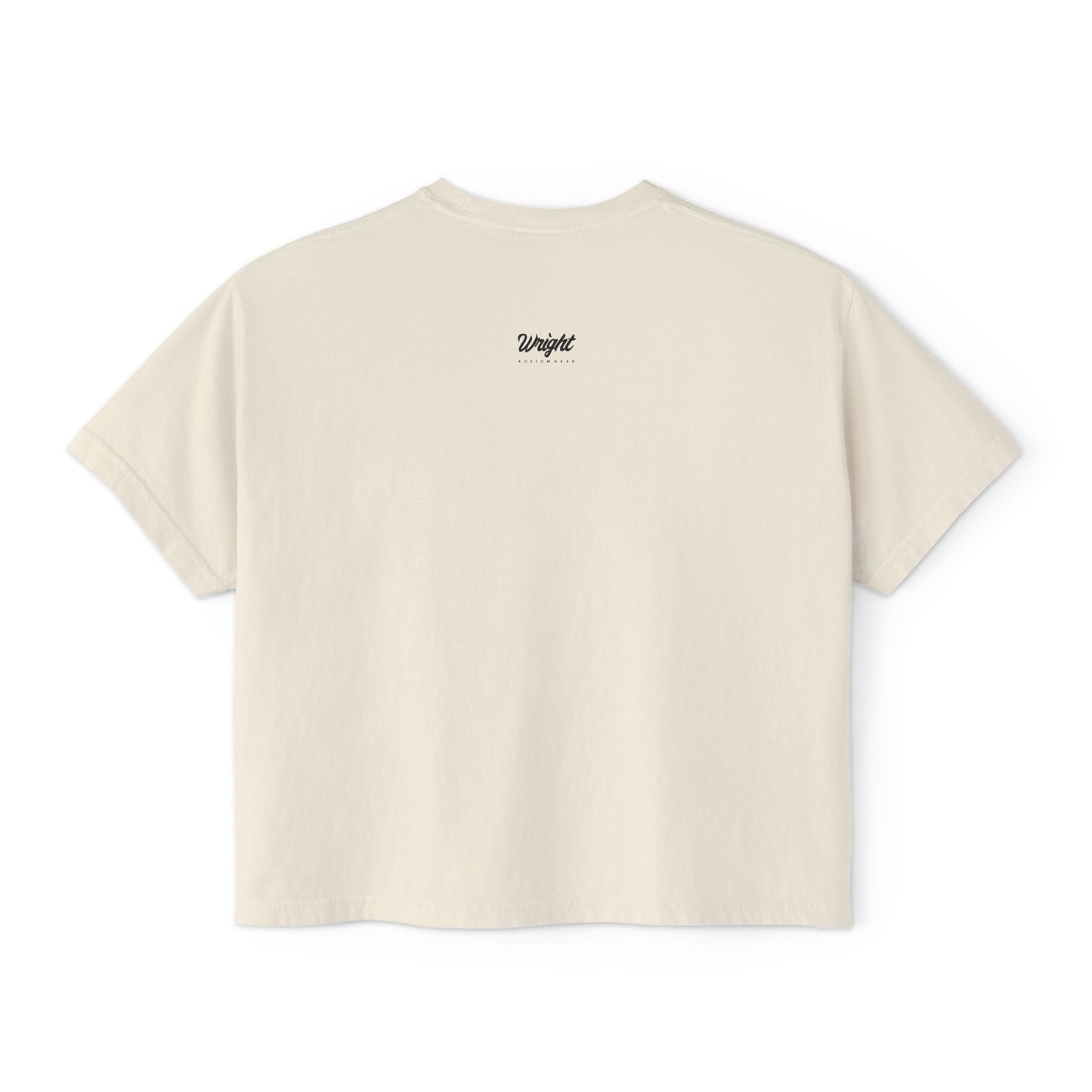 Rooted in Royalty Women's Boxy Tee — Vintage Script & Tree Roots Graphic