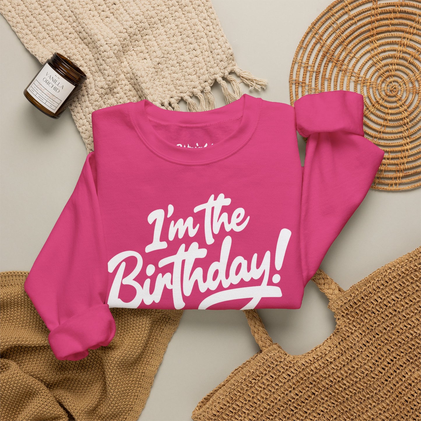 I'm the Birthday! Crewneck Sweatshirt — Bold Birthday Celebration Top