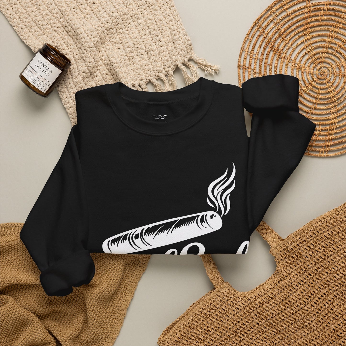 LeafSoul Crewneck Sweatshirt — Retro Roll & Script Graphic